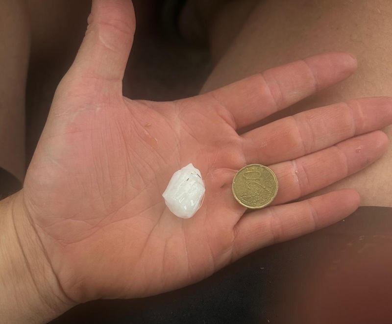 Mucho granizo en poco tiempo dejó en el Bajo Aragón más susto que daño