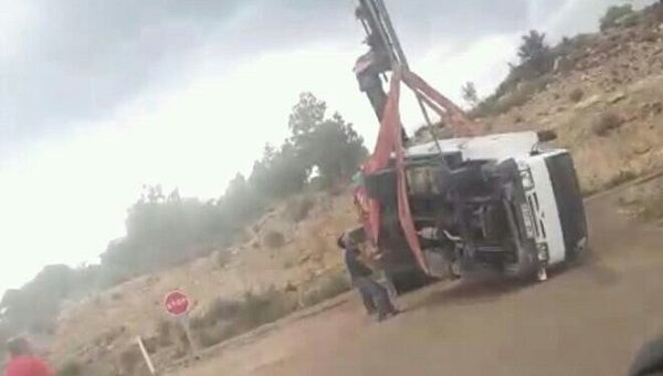 Accidente en Fórnoles. Foto: Arantxa Pellicer Ramia