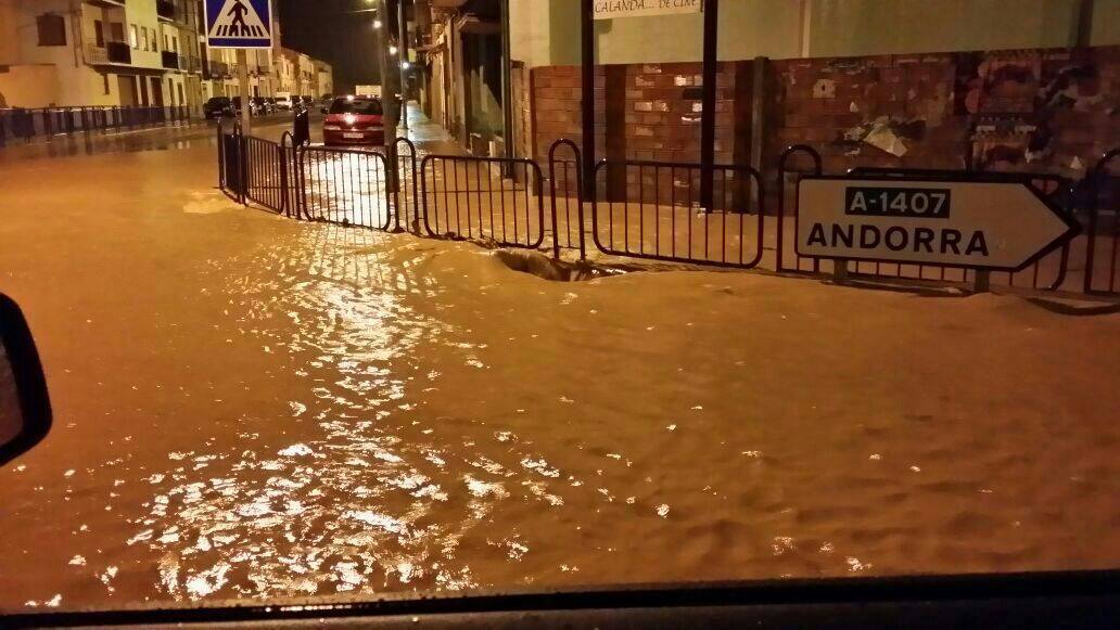 Inundaciones en Calanda. Foto de Nuria Pallás