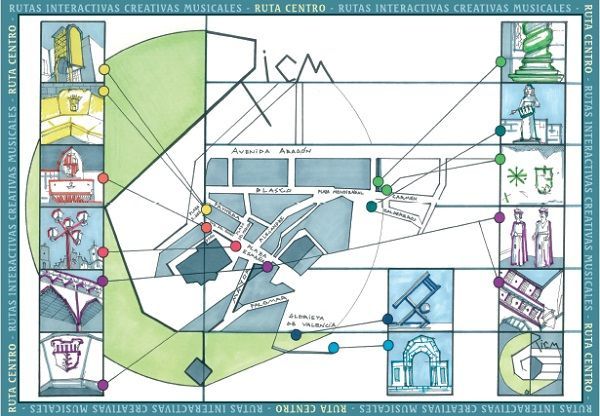 Parte del plano de Alcañiz en realidad aumentada