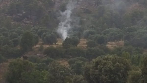 La lluvia apagó el fuego provocado por un rayo en Valjunquera. Foto: Ricardo Rodríguez
