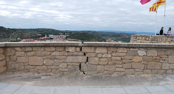 Grieta en el mirador del castillo