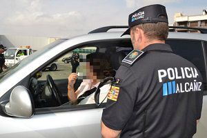 Control policial. Ayuntamiento de Alcañiz