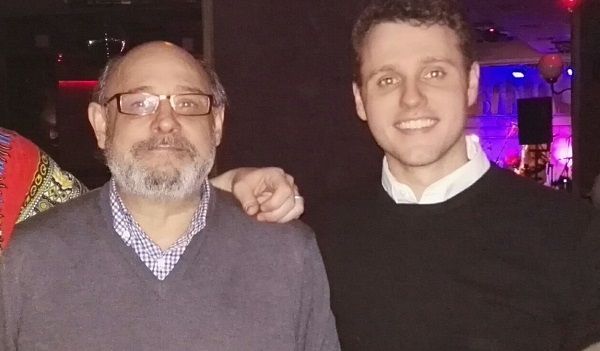 Sergio Nevado (izquierda) junto a su hijo