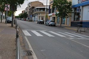 Alcañiz. Atropello en la avenida de Zaragoza Paso de peatones en el que se produjo el atropello.