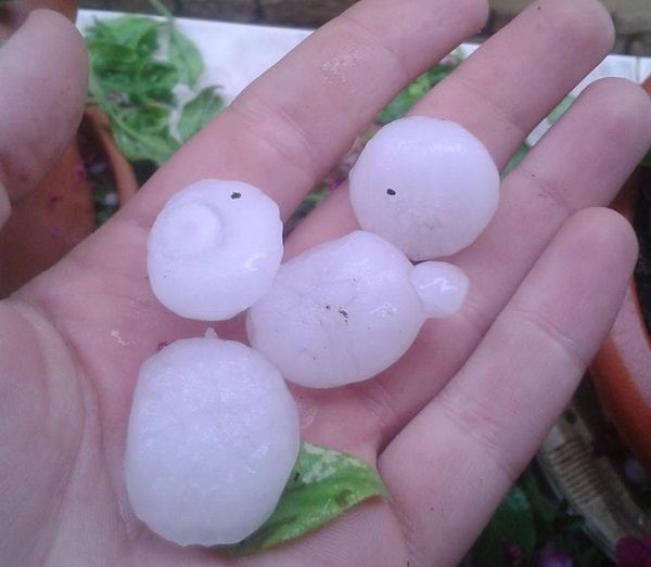 Granizo en Belmonte. Foto: Carlos Rebullida