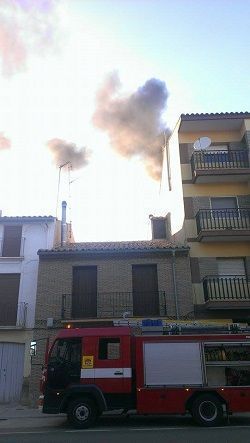 Incendio en vivienda. Foto: Ana Conesa